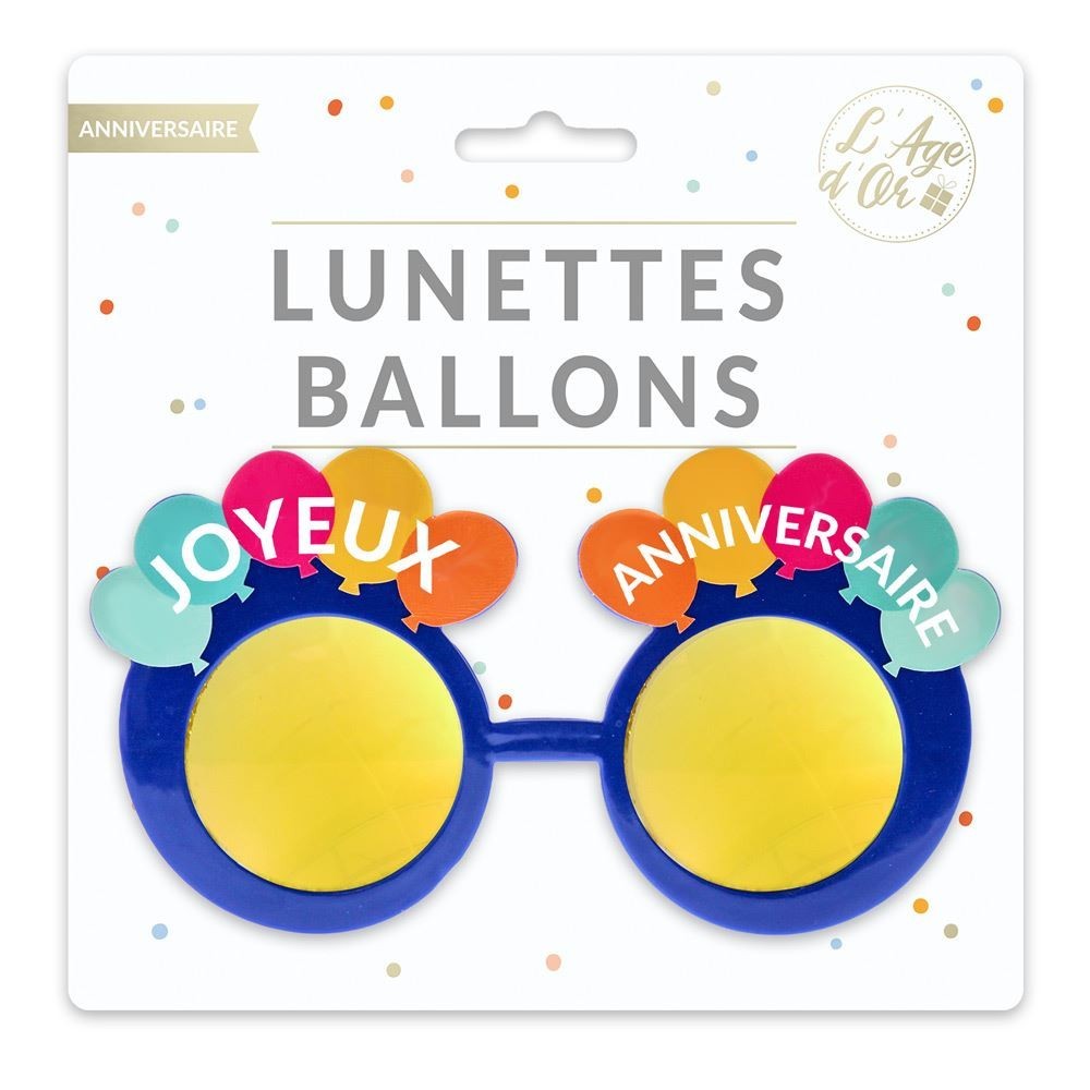 Lunettes ballons anniversaire pas cher | Fiesta Factory