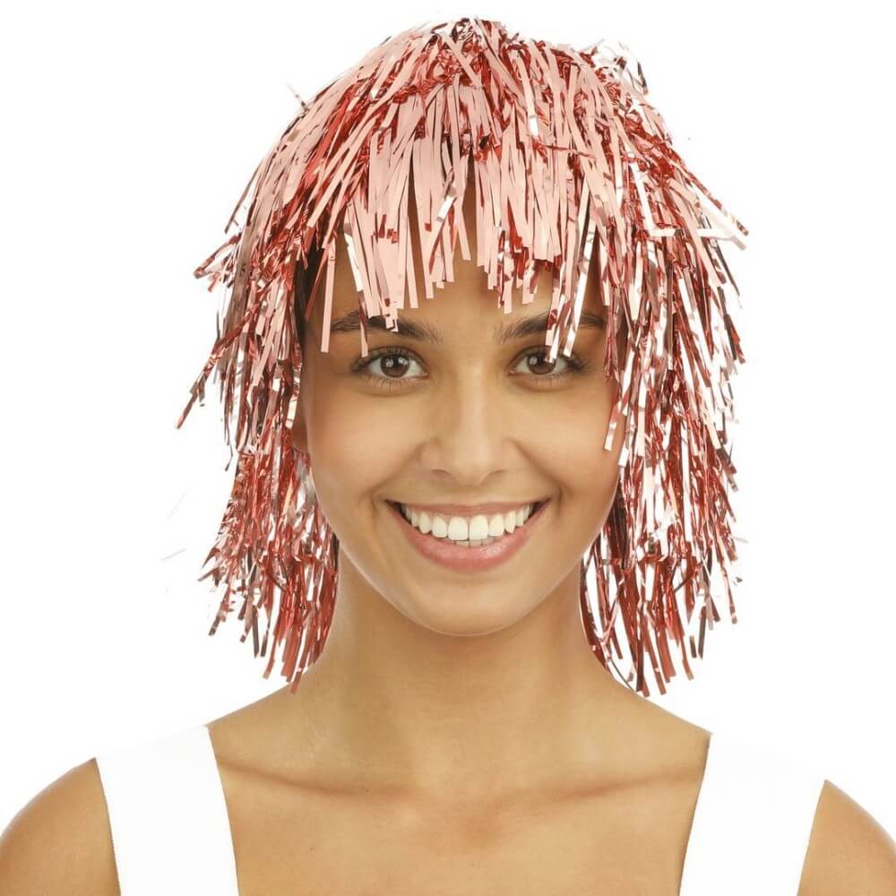 Perruque disco métallique rose gold - 22409 - Perruques