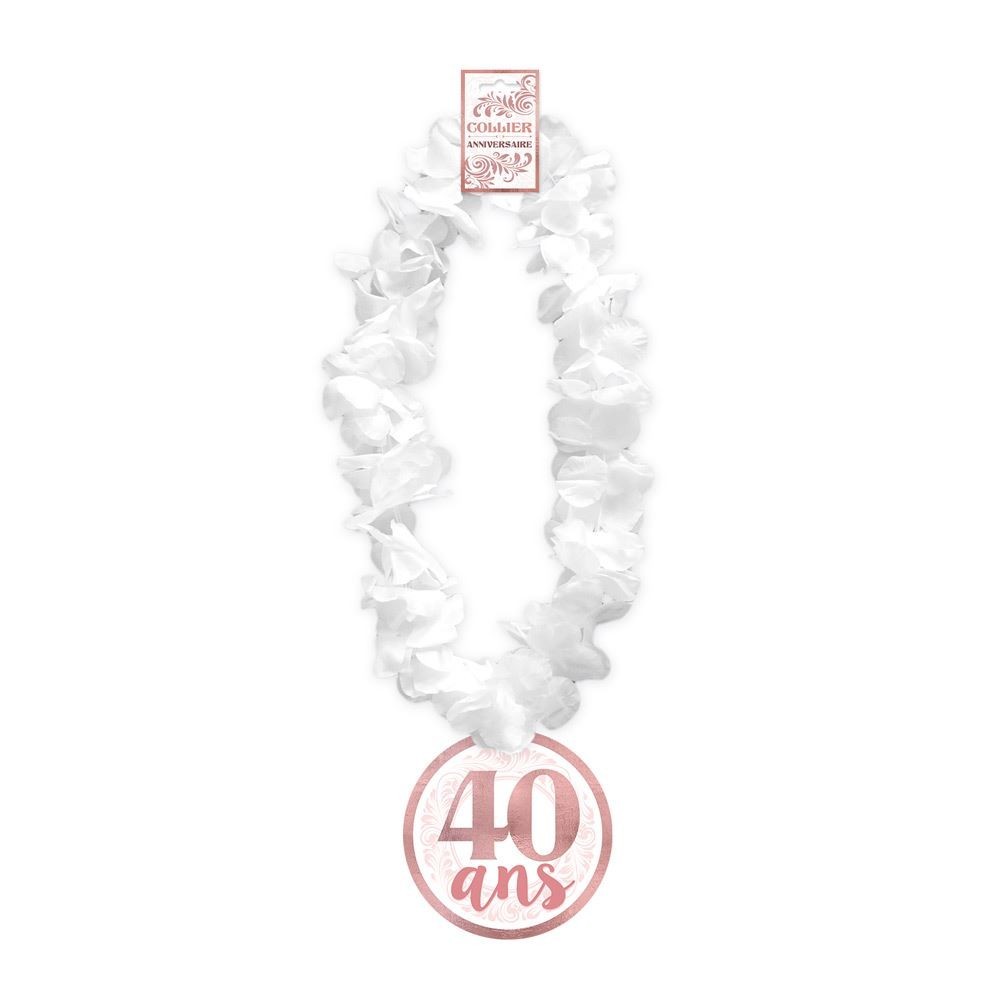 Collier fleurs 40 ans femme pas cher | Fiesta Factory