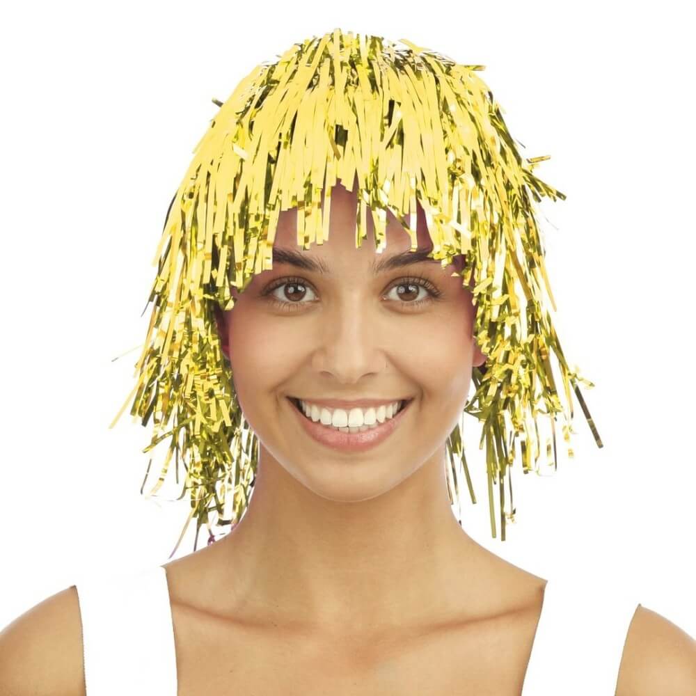 Perruque disco métallique or - 19181 - Perruques