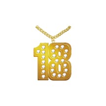 Collier bling bling doré 18 ans pas cher | Fiesta Factory