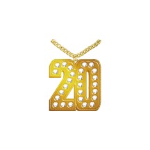 Collier bling bling doré 20 ans pas cher | Fiesta Factory