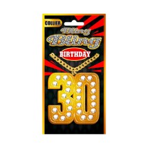 Collier bling bling doré 30 ans pas cher | Fiesta Factory