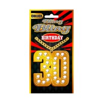 Collier bling bling doré 30 ans pas cher | Fiesta Factory