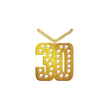 Collier bling bling doré 30 ans pas cher | Fiesta Factory