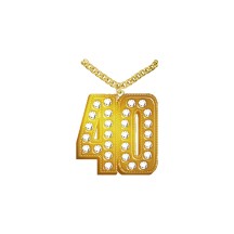 Collier bling bling doré 40 ans pas cher | Fiesta Factory