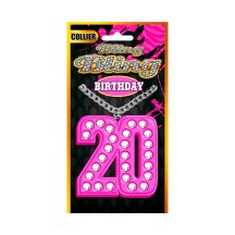 Collier bling bling rose 20 ans pas cher | Fiesta Factory