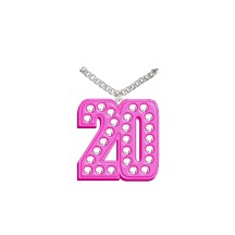 Collier bling bling rose 20 ans pas cher | Fiesta Factory