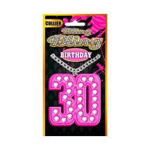 Collier bling bling rose 30 ans pas cher | Fiesta Factory