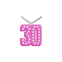 Collier bling bling rose 30 ans pas cher | Fiesta Factory
