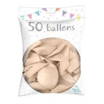 50 Ballons latex crème 30 cm - 36200CR - Ballons latex