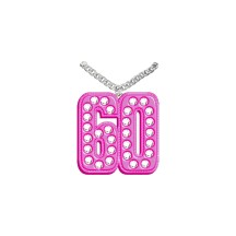 Collier bling bling rose 60 ans pas cher | Fiesta Factory