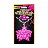 Collier bling bling rose anniversaire pas cher | Fiesta Factory