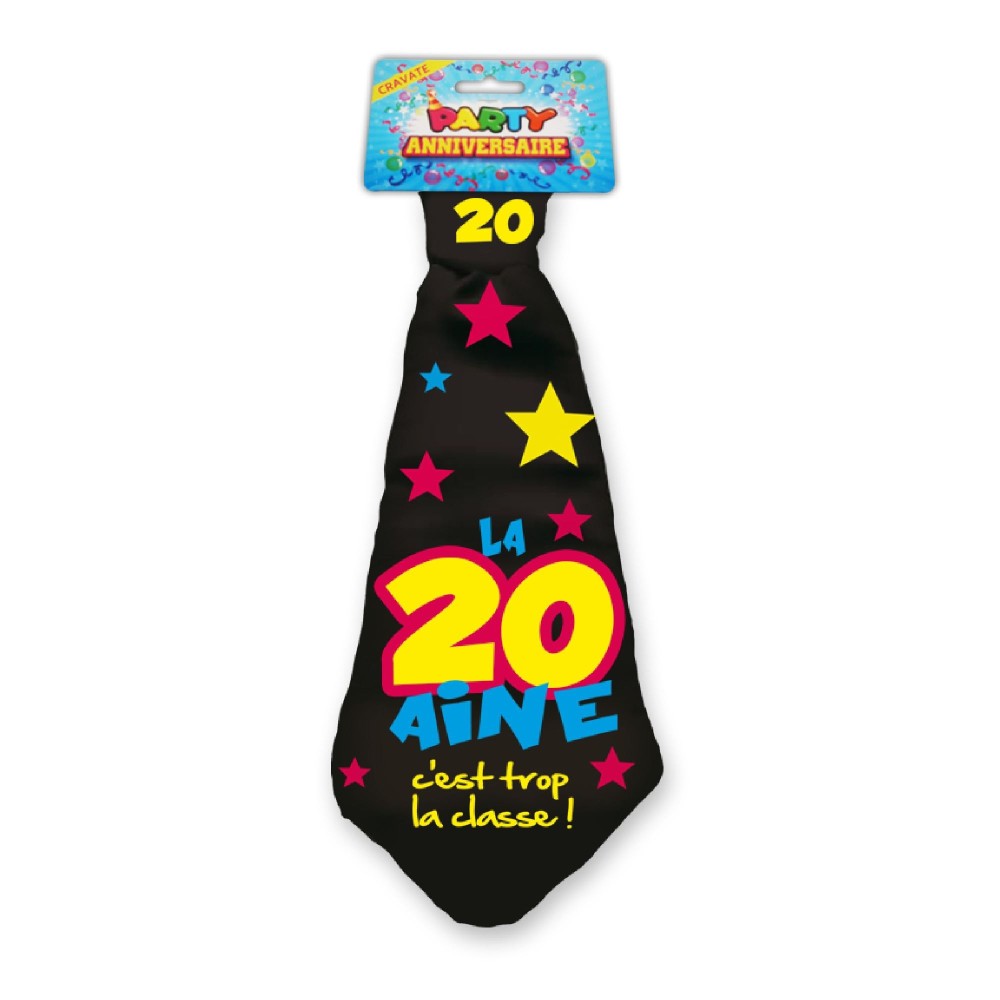 Cravate 20 aine anniversaire pas cher | Fiesta Factory