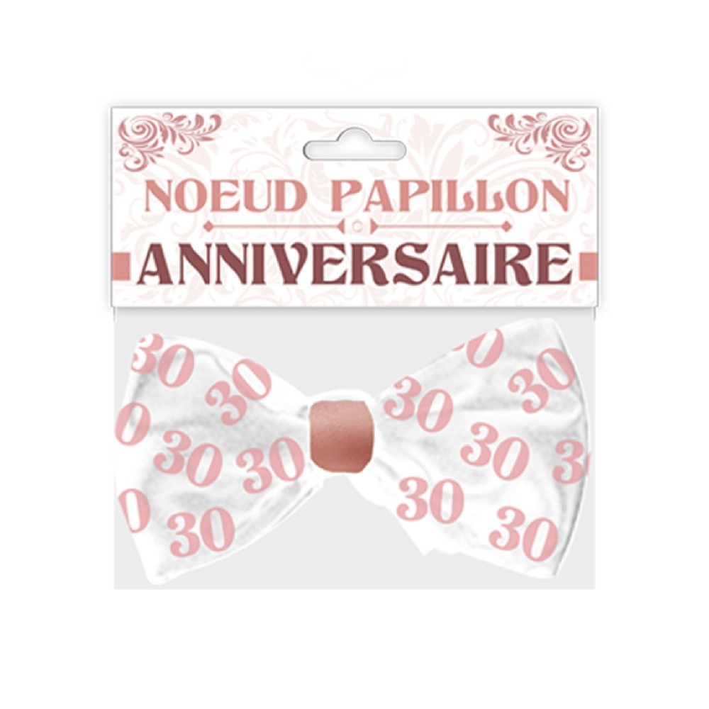 Nœud papillon anniversaire 30 aine femme pas cher | Fiesta Factory