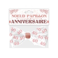 Nœud papillon anniversaire 40 aine femme pas cher | Fiesta Factory