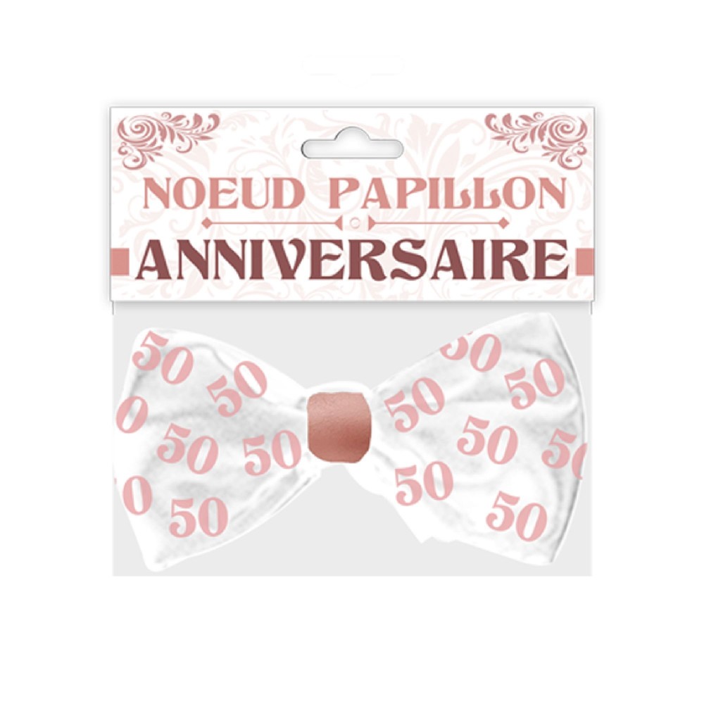 Nœud papillon anniversaire 50 aine femme pas cher | Fiesta Factory