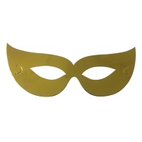 Loups métallisés or lot de 6 – masque soirée chic et carnaval