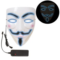 Masque lumineux Anonymous adulte LED – déguisement Halloween