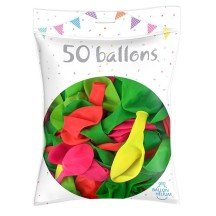 50 Ballons latex fluo assortis 26 cm - 36200FL - Ballons latex