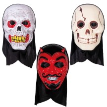 Masque Halloween avec cagoule adulte – modèle aléatoire effrayant