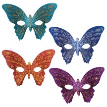 Loup papillon couleur aléatoire – masque soirée et carnaval
