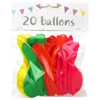 20 Ballons latex fluo assortis 26 cm - 36043 - Ballons latex