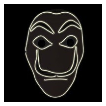 Masque lumineux braqueur adulte LED – déguisement soirée