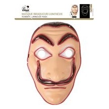 Masque lumineux braqueur adulte LED – déguisement soirée