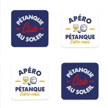 Dessous de verre pétanque club pas cher | Fiesta Factory