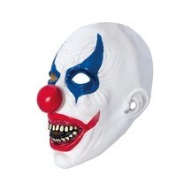 Masque intégral clown tueur adulte blanc rouge bleu – Halloween