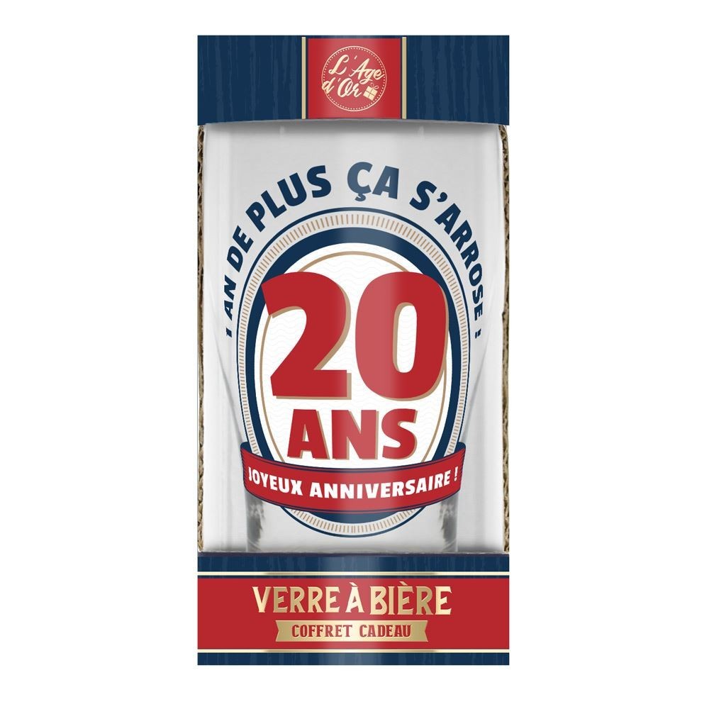 Verre à bière 20 ans pas cher | Fiesta Factory