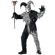 Déguisement clown arlequin noir homme Halloween pas cher – Fiesta Factory