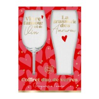 Coffret Verre Vin et Bière Saint-Valentin | Fiesta Factory