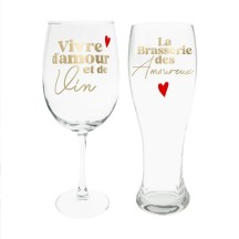 Coffret Verre Vin et Bière Saint-Valentin | Fiesta Factory