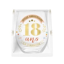 Verre Rond 18 Ans Cadeau Anniversaire | Fiesta Factory