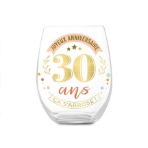Verre Rond 30 Ans Cadeau Anniversaire | Fiesta Factory