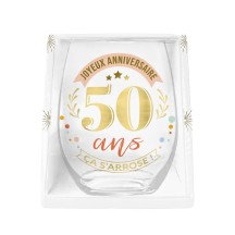 Verre Rond 50 Ans Cadeau Anniversaire | Fiesta Factory
