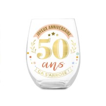 Verre Rond 50 Ans Cadeau Anniversaire | Fiesta Factory