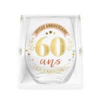 Verre Rond 60 Ans Cadeau Anniversaire | Fiesta Factory