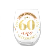 Verre Rond 60 Ans Cadeau Anniversaire | Fiesta Factory