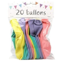 20 Ballons latex pastel 25 cm - 36042 - Ballons latex
