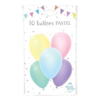 10 Ballons latex pastel 30 cm - 36429P - Ballons latex