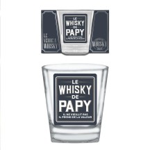 Verre à whisky "Le whisky de papy" cadeau original pas cher | Fiesta Factory