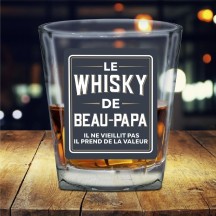 Verre à whisky "Le whisky de beau-papa" cadeau original pas cher | Fiesta Factory