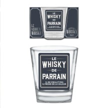 Verre à whisky "Le whisky de parrain" cadeau original pas cher | Fiesta Factory