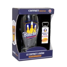 Coffret verre à bière "Binche ?" cadeau humour pas cher | Fiesta Factory