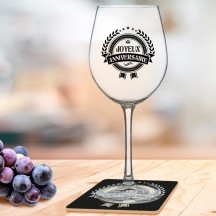 Coffret verre à vin anniversaire cadeau original pas cher | Fiesta Factory