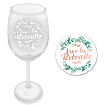 Coffret verre à vin femme retraite cadeau original pas cher | Fiesta Factory