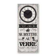 Horloge "Se mettre au verre" déco humour pas cher | Fiesta Factory